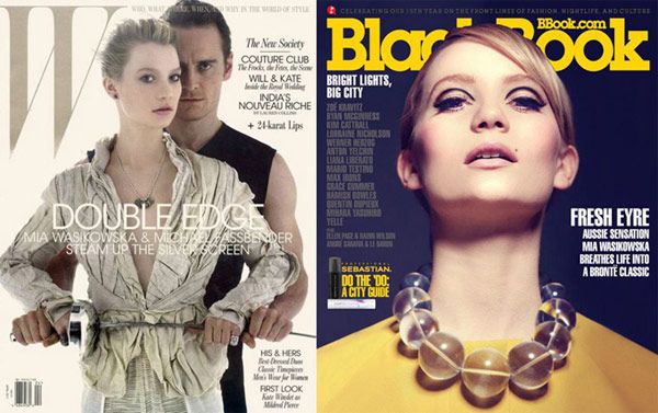 Mia Wasikowska in the April editions