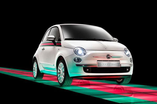 Natasha Poly presented the Fiat 500 by Gucci