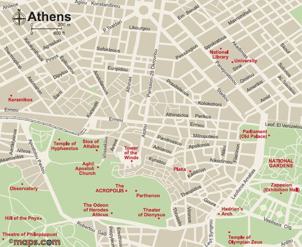 Χάρτης Αθήνας