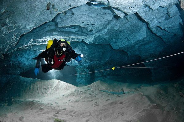 Orda underwater cave in Russia
