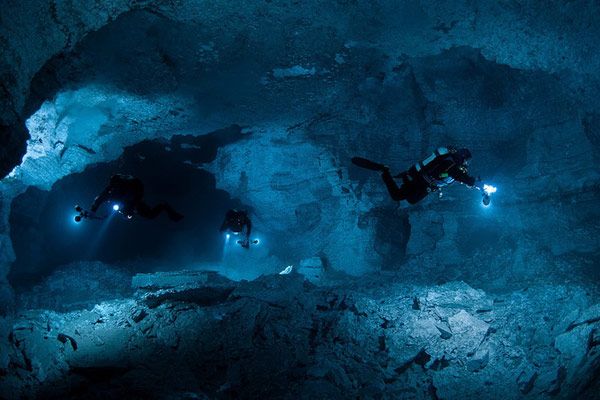 Orda underwater cave in Russia