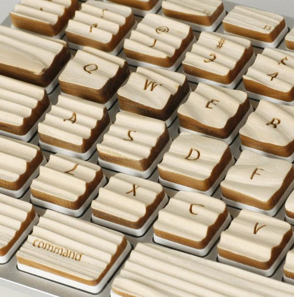 Wooden keyboard Engrain Tactile Keys