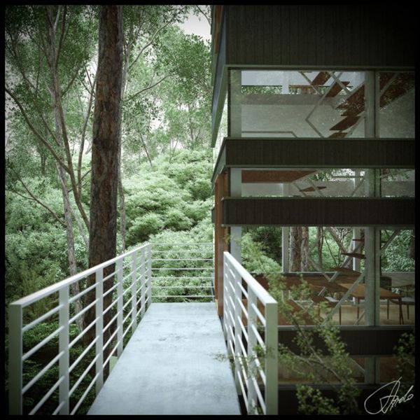 Ιαπωνέζικο σπίτι στο δάσος από το στούντιο Ando