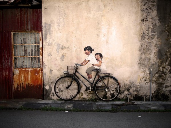 Διαδραστική τέχνη του δρόμου στην Μαλαισία
