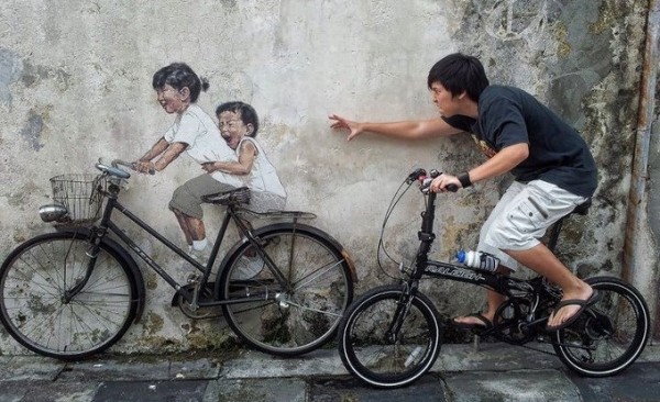 Διαδραστική τέχνη του δρόμου στην Μαλαισία